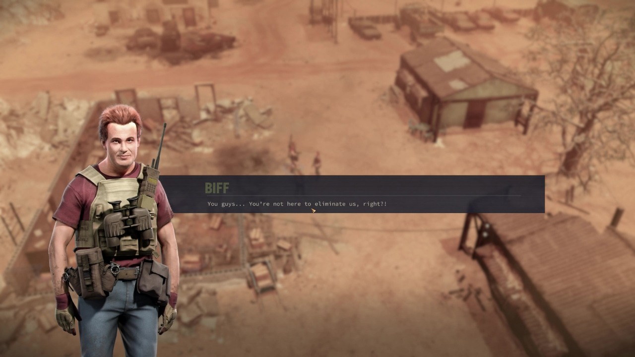 Jagged Alliance 3 (JA3) - Biff Fight and Decision, image source: Jagged Alliance 3, developer: Haemimont Games.